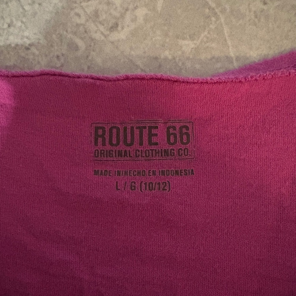 Route 66 Pink Open Fringe Vest Sleeveless Southwestern Style (Girls Large 10/12) - Picture 4 of 4